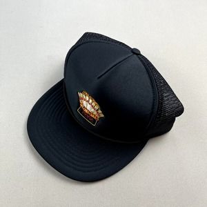 Vintage Bowling Hat Snapback Trucker Black Harrah's Cherokee Hotel Casino 90s